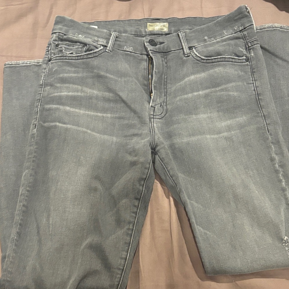 MOTHER Women's Charcoal Skinny Jeans